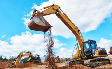 excavation equipment at work