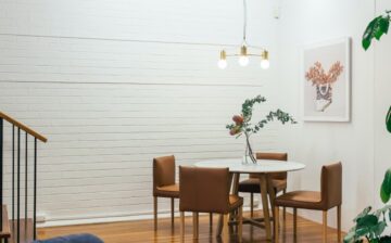 small decorated dining room