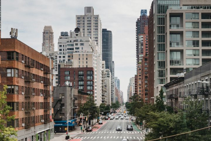 new city street buildings