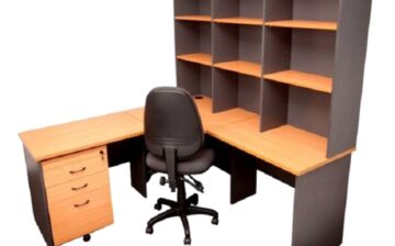 Stylish Office Furniture bookcase and a chair