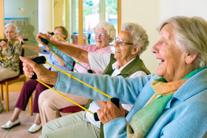 seniors in a Retirement home