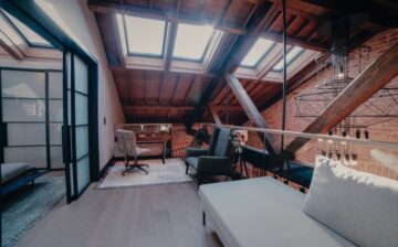 attic transformed into a guest room