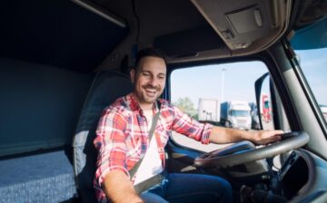 man driving u-haul truck