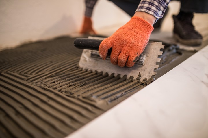 man working on industrial floor