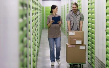 Man and Woman Utilizing Sioux Falls Storage Units