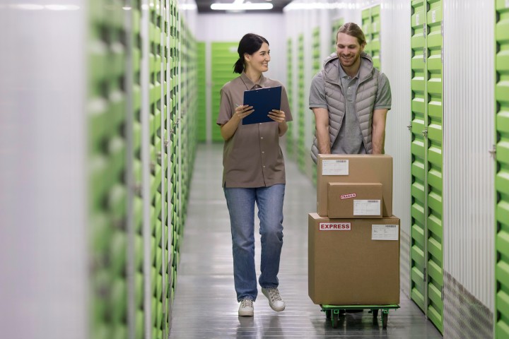 Man and Woman Utilizing Sioux Falls Storage Units