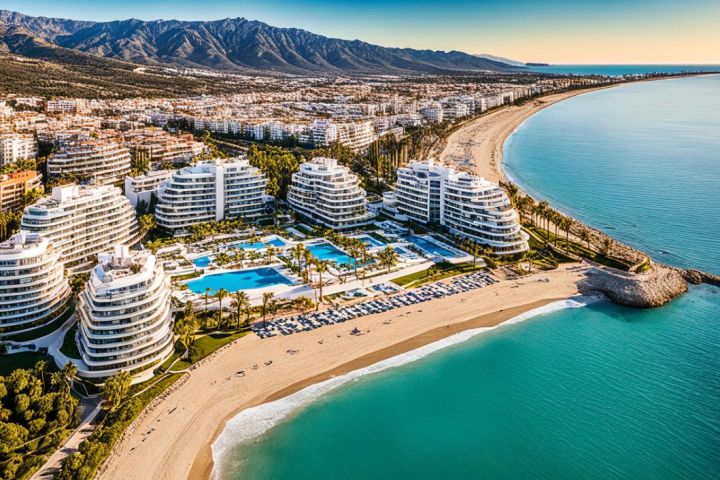 Marbella coast in Spain