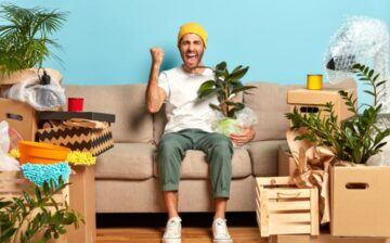boy moved without stress in his new house