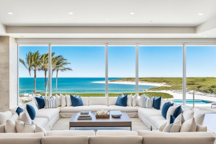 Beautiful house with a view of the beach