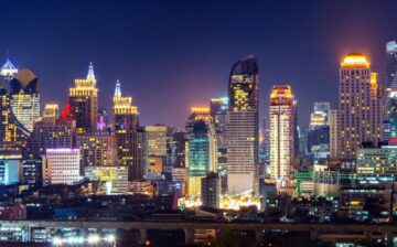 Bangkok city at night
