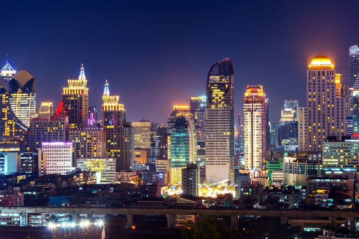 Bangkok city at night