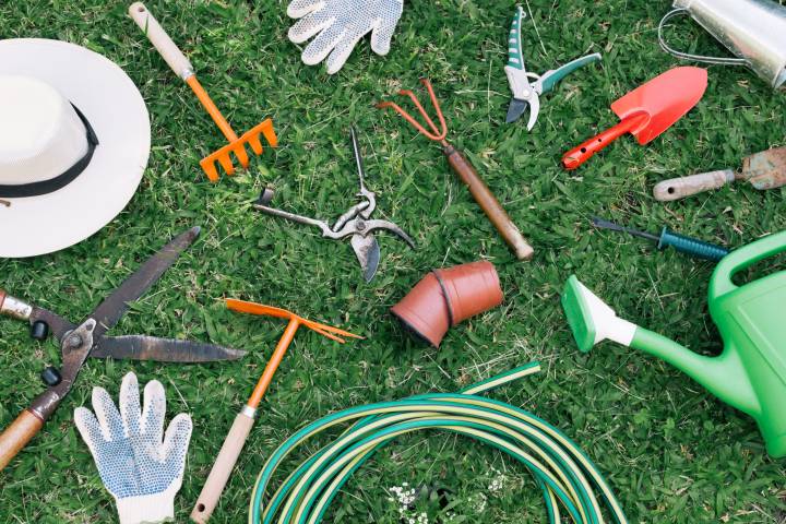 collection garden equipment meadow