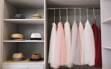 dresses hanging wardroble