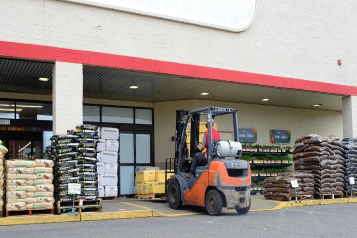 heavy loads cargo on a forklift